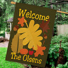 Personalized Welcome Fall House Flag 83037232L